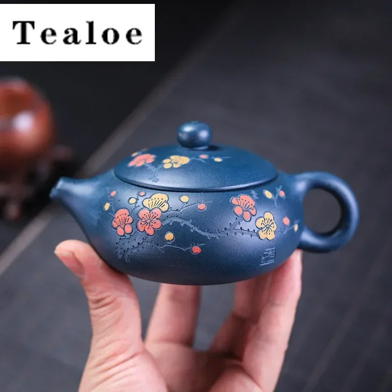 160 ml Yixing Teapot Ručne vyrobená fialová hlina kung fu kanvica plochý xishi hrnca darčeková box
