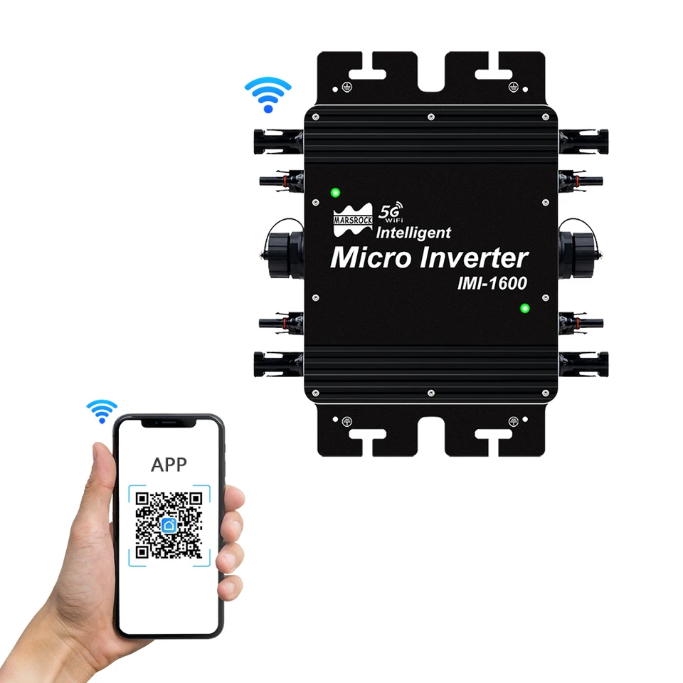 1600W menič s inteligentnou funkciou WiFi DC 22-50V AC pre 60/72 buniek Solárny PV mriežkový kravata Mikro menič