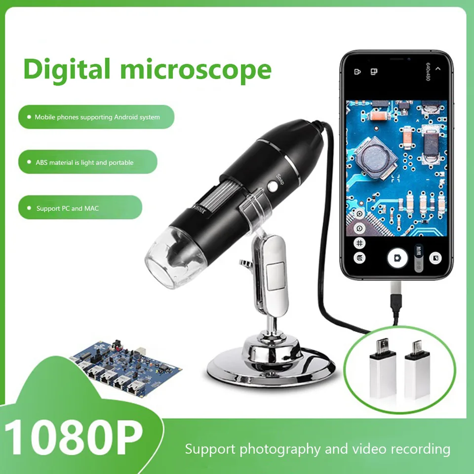 1600X 1000X 500X Digitálny mikroskopový fotoaparát 1080p HD Spájkovací mikroskop Typ C USB Elektronický mikroskop na opravu mobilných telefónov