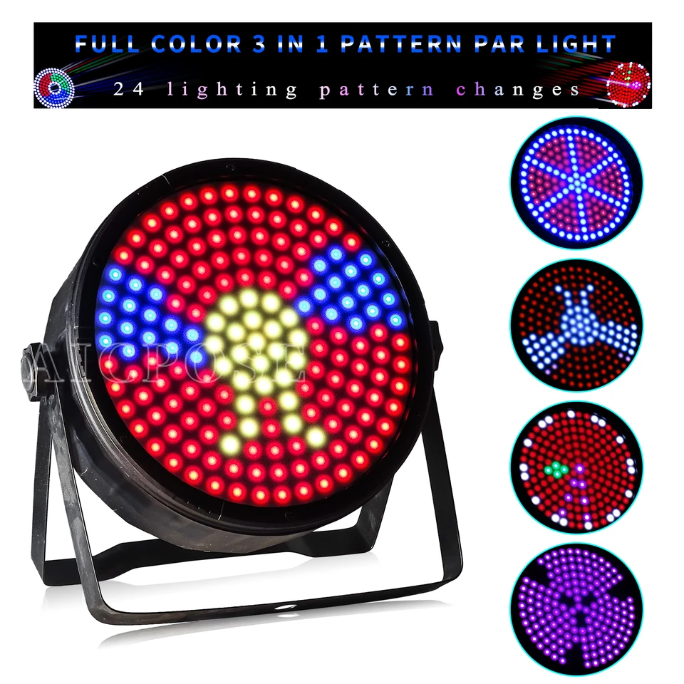 169pcs LED RGB 3 v 1 LED PAR LIGHT 24+ maximálny výmena modelu Control Stage Light Light Effect Light pre DJ Disco