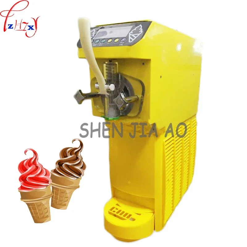 16L/h Komerčná mäkká zmrzlina stroj z nehrdzavejúcej ocele Soft Serve Domov vyrobený zmrzlinový kužeľový stroj MK-4800 500W