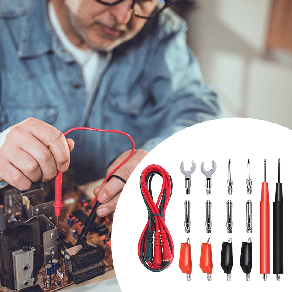16pcs Elektrický multimeterový test vodiče Sada 1000V 10A CAT III Multimeter sonda AC/DC Test OLD KIT