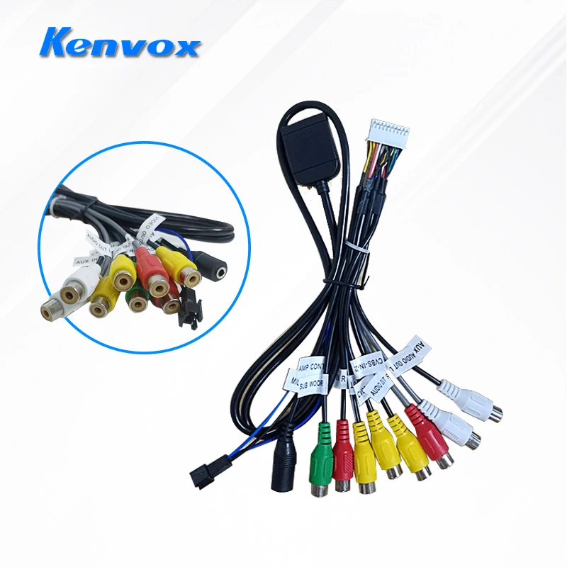 16pin Android Radio Auto Príslušenstvo RCA Výstupný vodič kábla 20 PIN AUX-in Microfón ventilátor 4G SIM Adapter Univerzálny kábel