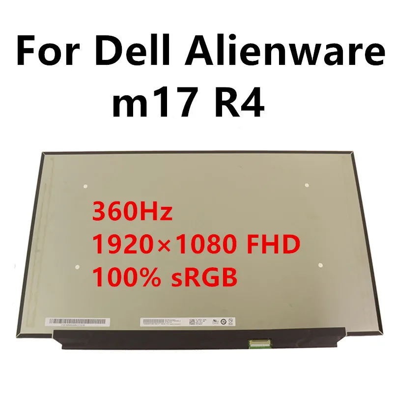 17,3 palca 360 Hz pre Dell Alienware M17 R4 Laptop LCD Screen Screen Screen 1920 × 1080 FHD EDP 40 PIN 100% SRGB Testované