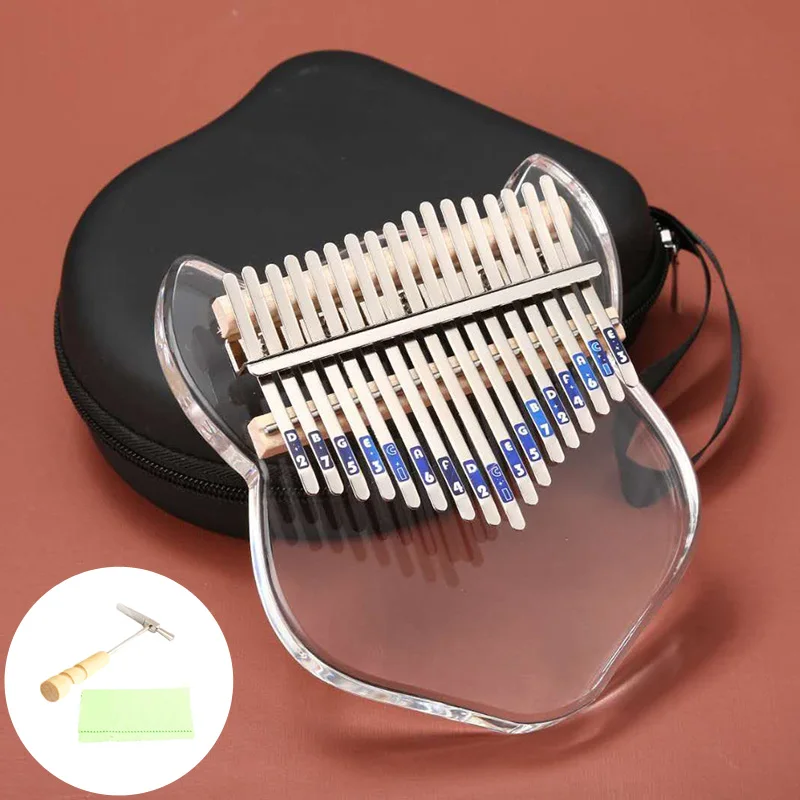 17 Klávesov Crystal Finger Piano s melódiou Hammer Acryl Mbira Vysoko kvalitné profesionálne profesionálne hudobné nástroje Kalimba pre začiatočníkov