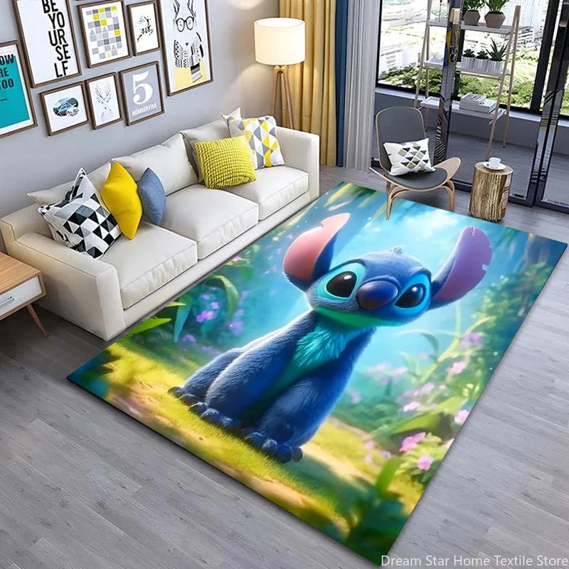 17 Štýl Disney Cute Stitch Cartoon 3D koberec koberca pre domácu izbu Spátka SOFA DEORMAT DEORMAT, DETICKÉ DARKY