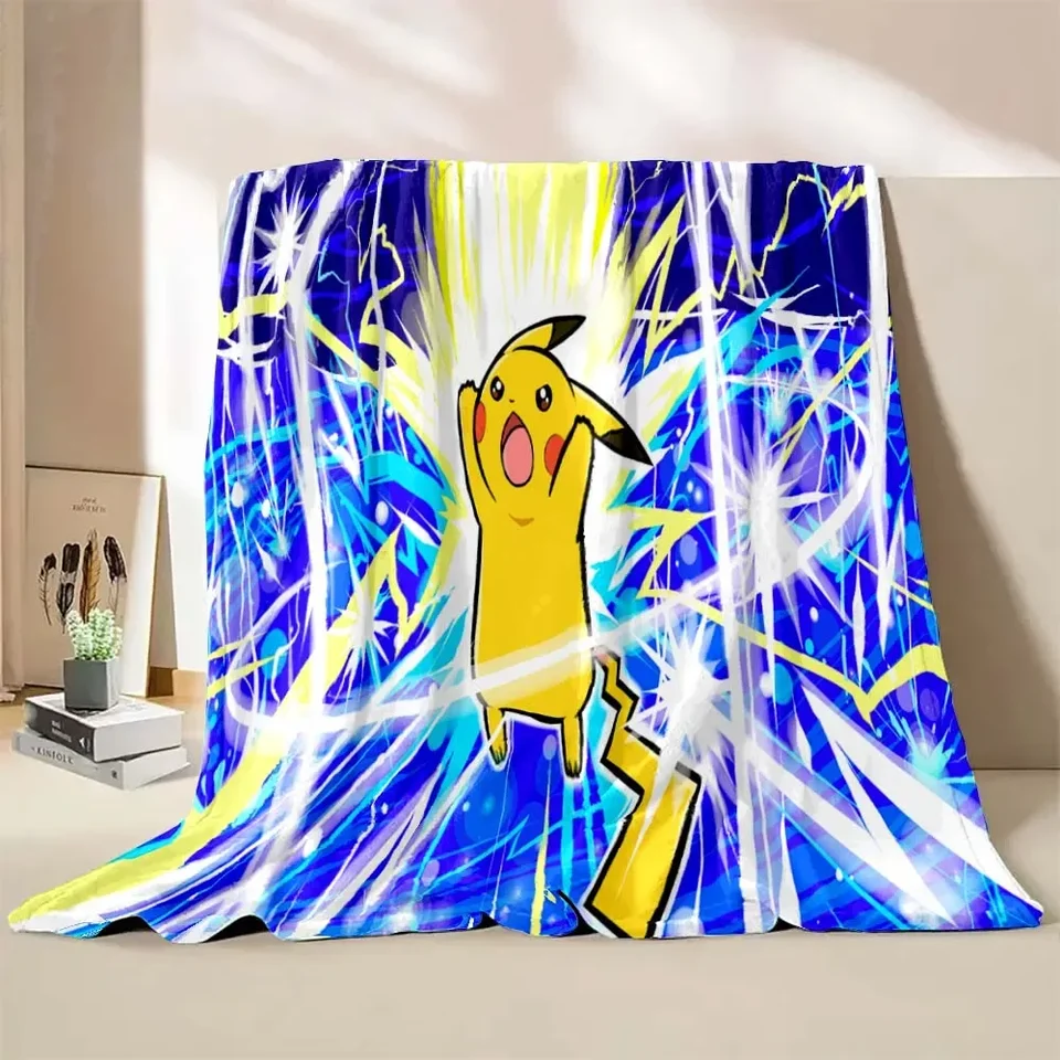17 štýlov Pokémonová prikrývka karikatúra flanel Fluffy Hoad Camping Prikrývka pre deti