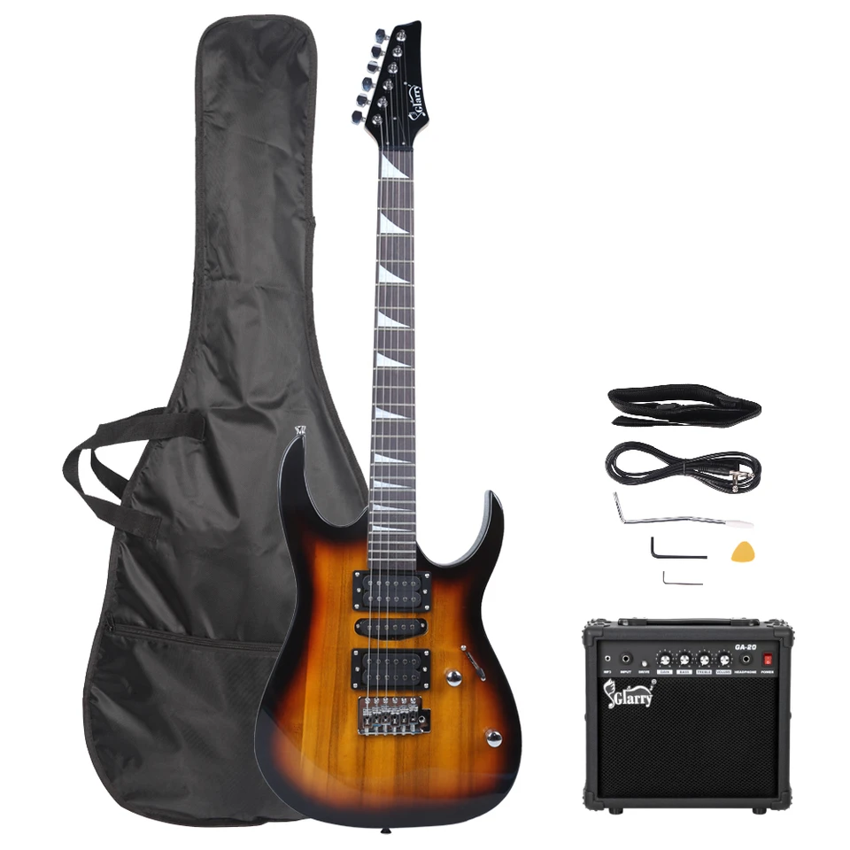 170 Model s 20W elektrickým gitarovým snímačom gitary stereofónne tašky Picks Picks Rocker Connector Wrench Tool Sunset Farba