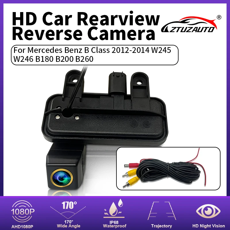 170 ° HD 1080p View CAR CAMERA pre Mercedes Benz B CLASS 2012-2014 W245 W246 B180 B200 B260 Nočné videnie reverzné reverzné obrátenie