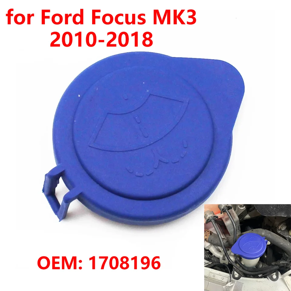 1708196 Pre Ford Focus 3 MK3 2010-2018 Černé sklo auta Wiper Wiper Workova nádrž Tank Cover Cover Bottle Lid