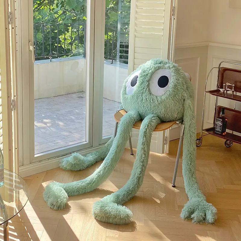 175 cm Giant Swag Ferry Green Alien Monster Plys Hrace roztomilé dlhé ruky nohy veľké oči Octopus hodí vankúš Kawaii