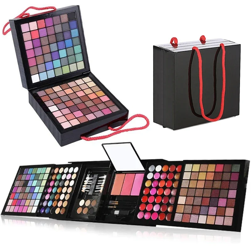 177 Color Eyeshadow Palette Lesk Gloss Gloss Sit Keapey-up Set Sada pre dievčatá make-up s all-in-one so zrkadlovými aplikátormi