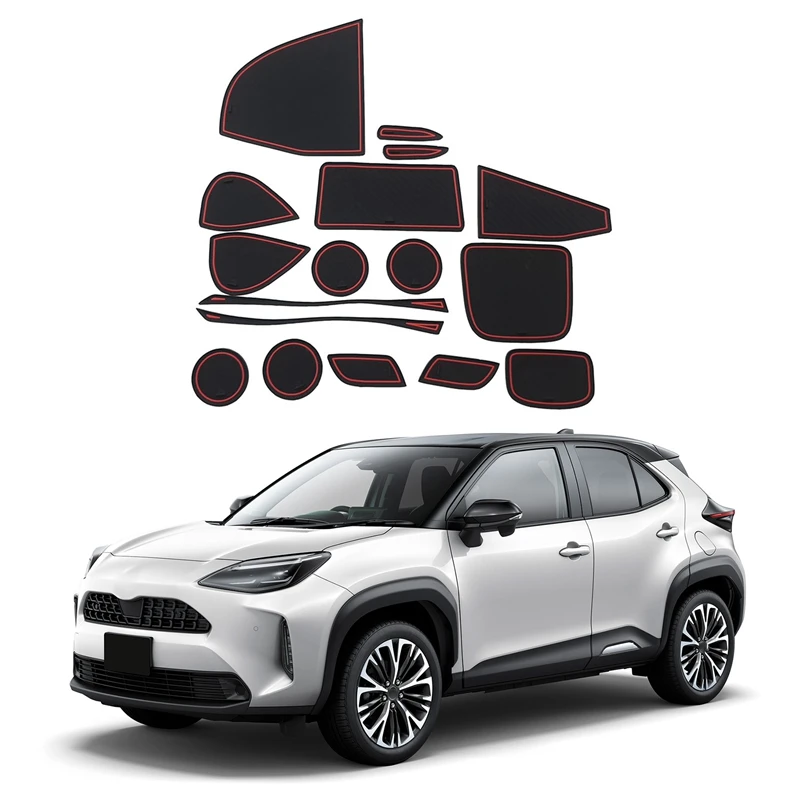 17ks brána slot pre bránu pre Toyota Yaris kríž 2021 2022 Príslušenstvo Interiér Neklipy proti prachu držiak držiak vložky