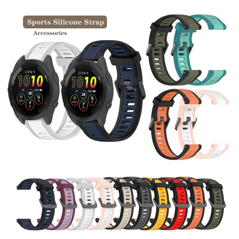 18 20 22 mm športový silikónový popruh pre Garmin Venu 3 / Sq 2 / 2S / VivoActive 3 4 5 4S / 158 165 245 645 255 255S 265 265S 55