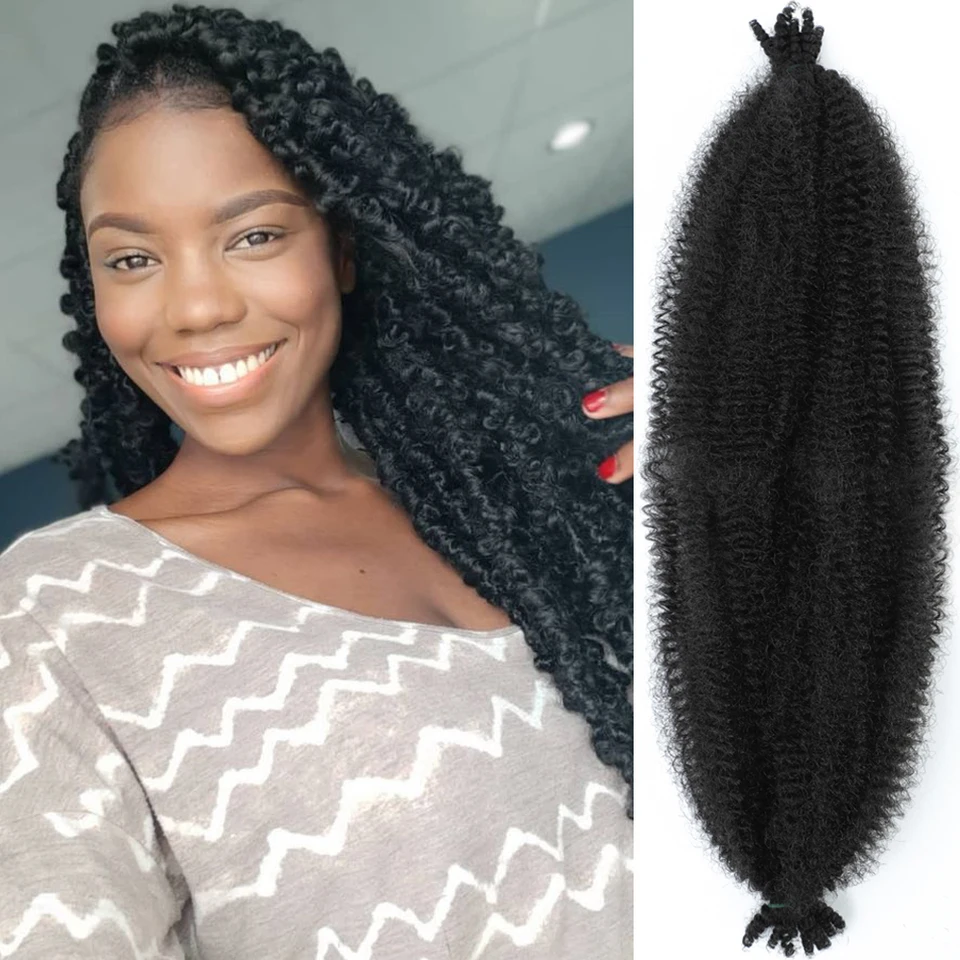 18 24 palcov výstredný Springy Afro Twist háčkovaný kaderník Marley Braiding Hair Extensions for Faux Locs Braiding Vlasy pre čierne ženy