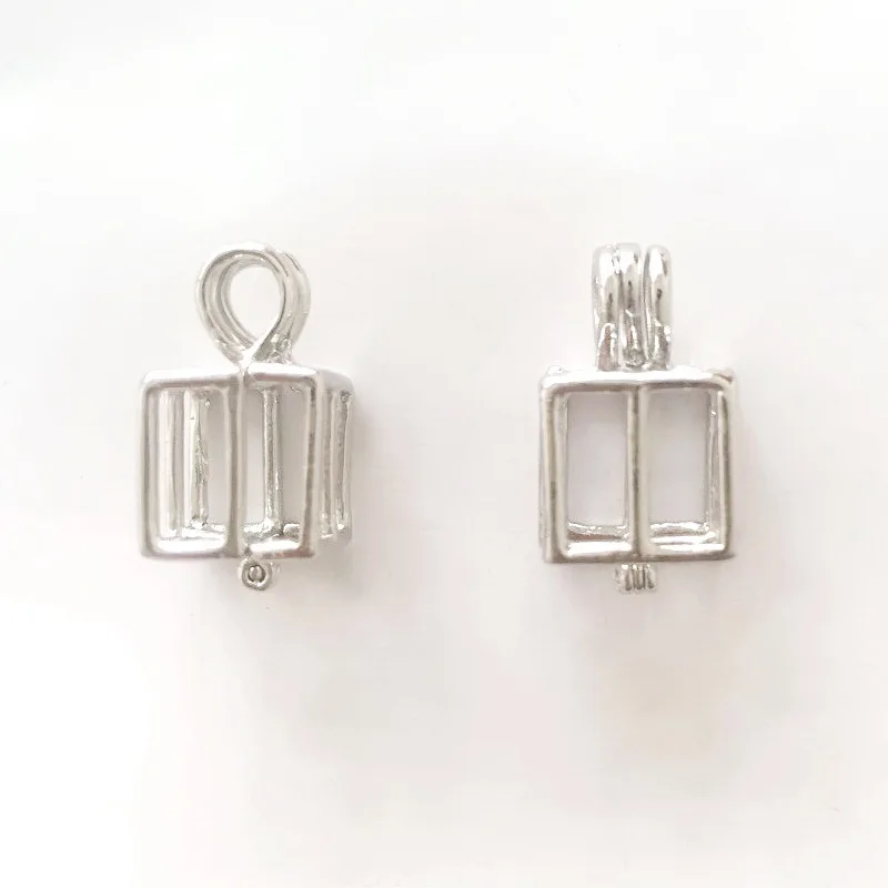 18 kgp kocková klietka klietka Montáž prívesku, môže držať 5-8 mm perlové cystal Gem Plems Pendant Netrceling Mitting Krásne kúzla