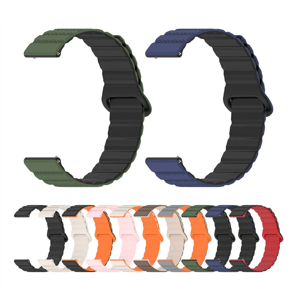 18 mm 20 mm 22 mm duálne silikónový remienok pre garmin fonunner 165 168 255 265 255s 265s Magnetic Salc Loop Universal Wristba