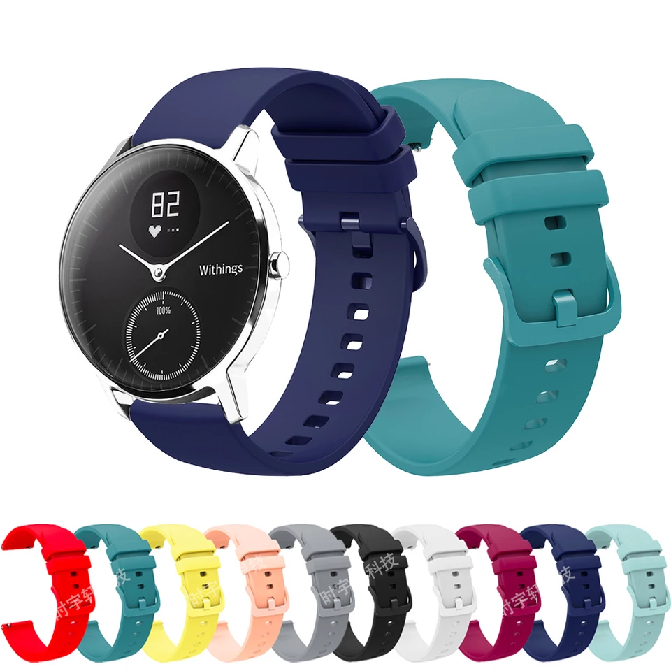 18 mm 20 mm hodinky pre Nokia Withings Oceľ HR 36 mm popruh Silikón náramok Nokia Withings Oceľ HR 40 mm/šport 40 mm príslušenstvo