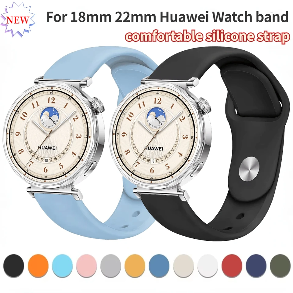 18 mm 22 mm Silikónový remienok pre Huawei Watch GT5-4 41 mm GT5 Pro 42 mm mäkký pohodlný náramok Huawei hodinky GT5/5 PRO 46MM Correa