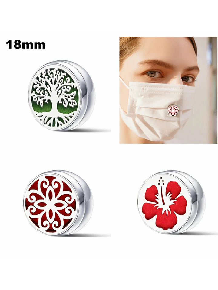 18 mm čelný klip aróma Brošľový odznak Parfémy Parfumy šperky Cufflink Difuser Magnet pracka z nehrdzavejúcej ocele Brošňa pre ženy zadarmo 10 spads