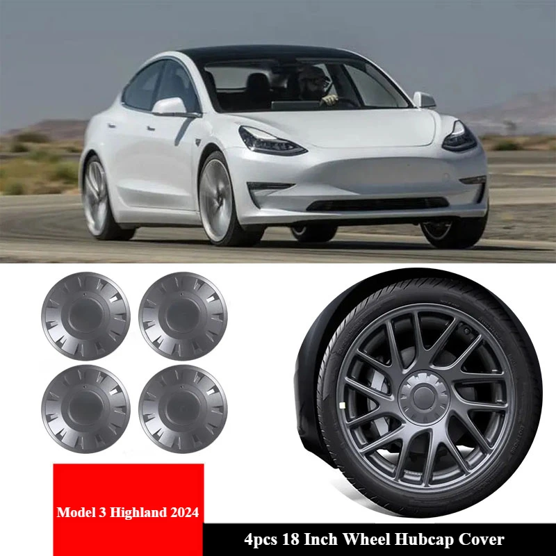 18 -palcový kryt kolesa Hubcap pre Tesla Model 3 Highland 2024 Príslušenstvo Hub Capu