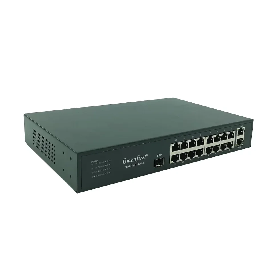 18 Port Poe prepínač 10/100 Mbps prepínanie Poe napájací zdroj 288 W
