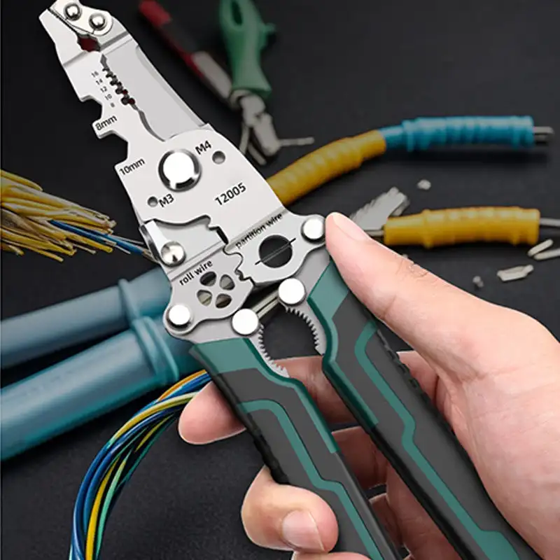18 v 1 skladací drôtový striptér Piler Cutter Curping Tool Multifunkčný drôtový kábel káblového kábla Nástroje ručného náradia