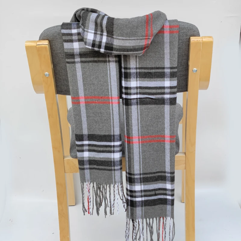 180*35 cm Ženy Warm Classic Masc Scarf Fashion Populárny Cashmere Pary Plaid Winter Men