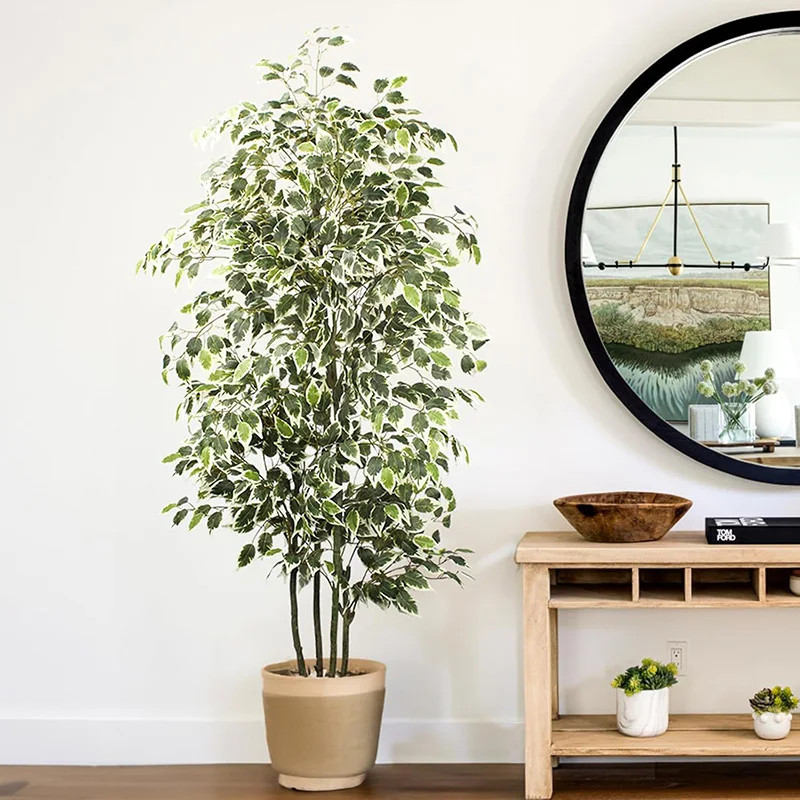 180 cm Veľký tropický umelý ficus strom falošné banyanské pobočky plastové banyan listy do domácej záhrady Decorácie na párty
