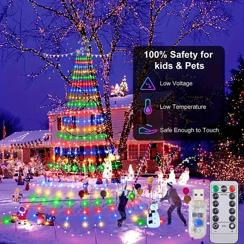 180 LED vodopád Tree víla Light 8 režim