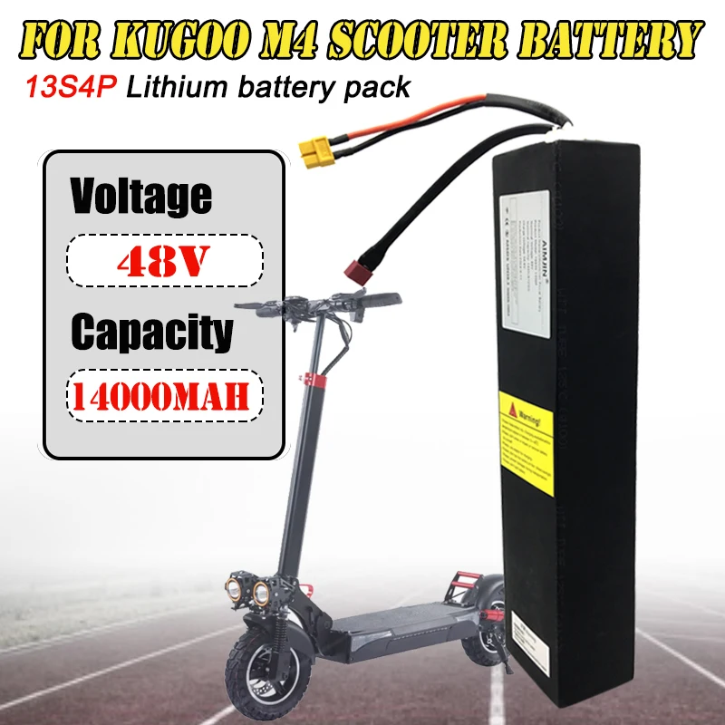 18650 13S4P 48V 14000 mAh pre Kugoo Electric Scooter M4 14AH 672WH LI-ION Pro Batéria BATKE Vstavané v BMS