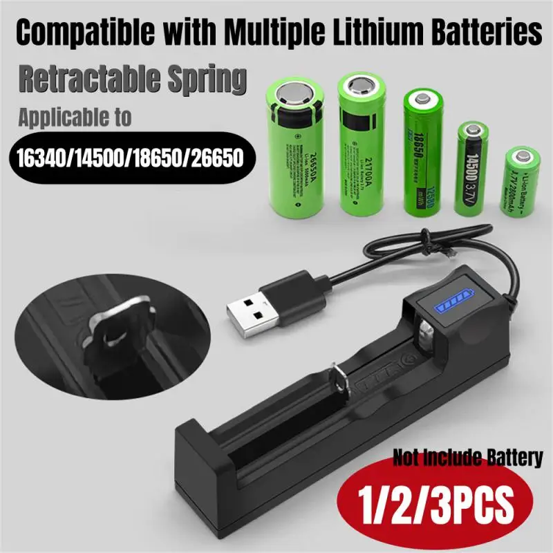 18650/26650/14500 nabíjačka 4.2v Li-Ion Battery Charger USB Universal Smart 1 Slot nabíjačka lítium batérií nabíjacie adaptér