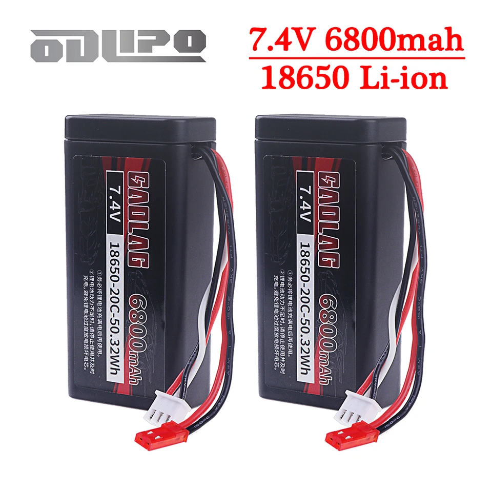 18650 2S LI-ION Upgrade 6800MAH 7,4 V RC CAR BATTERSKÁ SA S JST Plug RC Hračky Cars Cars TRUCKS LESE VYSOKÉ OFFORMOVÉ VOZIDLO