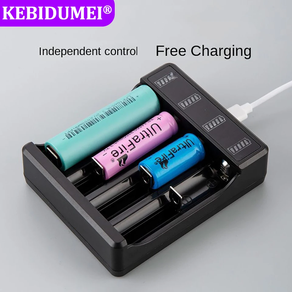 18650 Nabíjačka batérií s indikátorom LED 3,7 V Smart Rýchle nabíjačky lítiovej batérie pre 18650 26650 14500