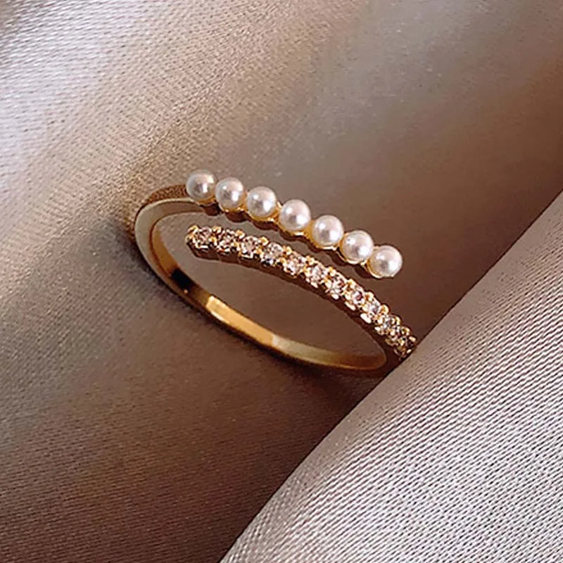 18k zlatého medi 30% strieborné krúžky pre ženy dvojvrstvové perly kubické zirkón Elegantné jednoduché samičie náušnice hypoalergénne