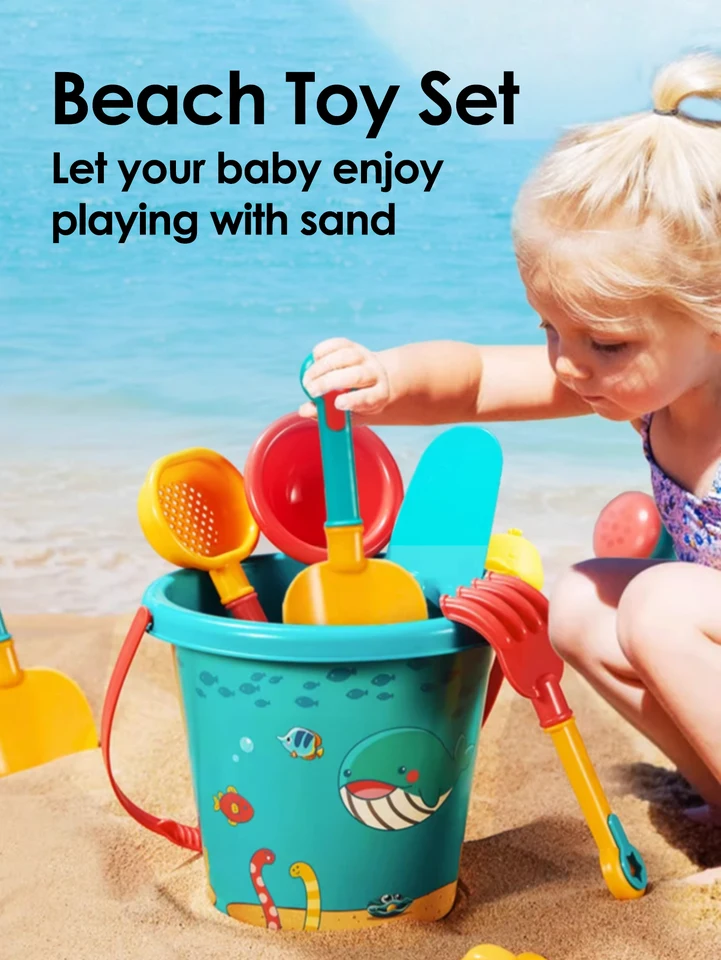 18ks letné plážové hračky pre deti Vykopávajúce pieskové plastové zavlažovacie lopaty fľaše Deti plážové vodné hračky Toys Tools