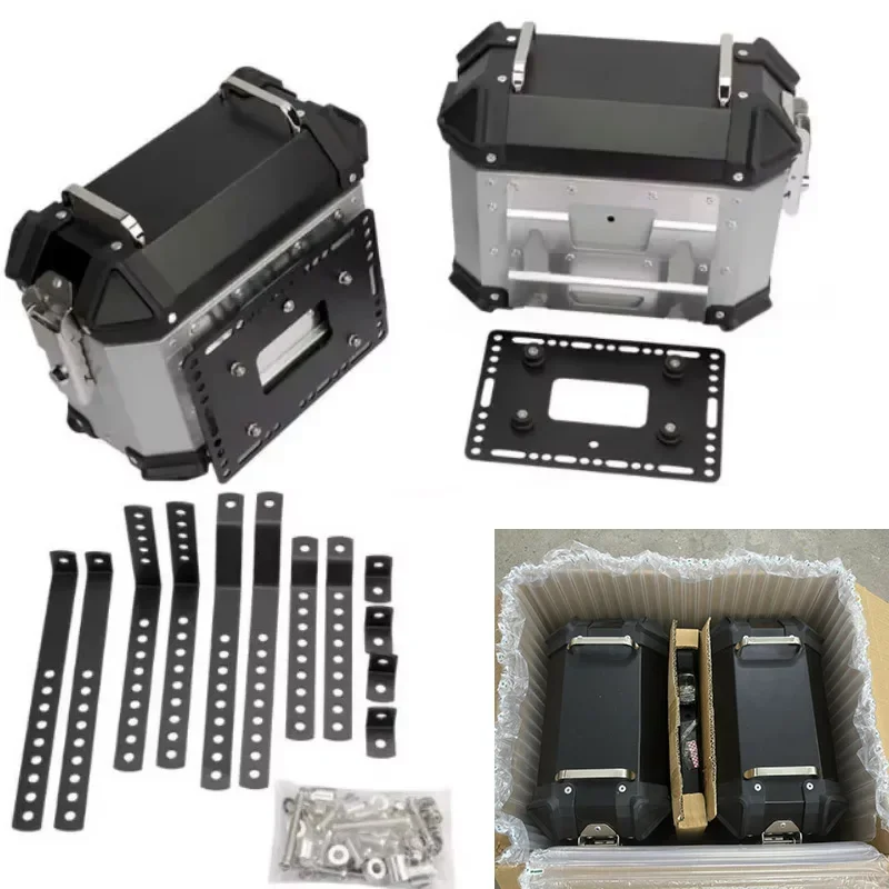 18L hliníkových motocyklov na bočné sedlové tašky na batožinu s držiakmi na skladovací nástroj Universal MotoCycle Accessories
