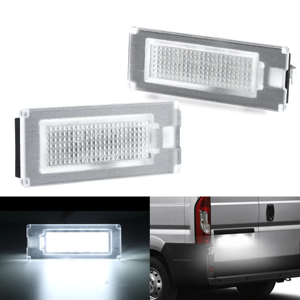 18led auto licenčné licencie Svetlá pre Fiat Ducato Citroen Jumper Peugeot Boxer Biele žiarovky výrobky automobilov Svetlá Svetlá