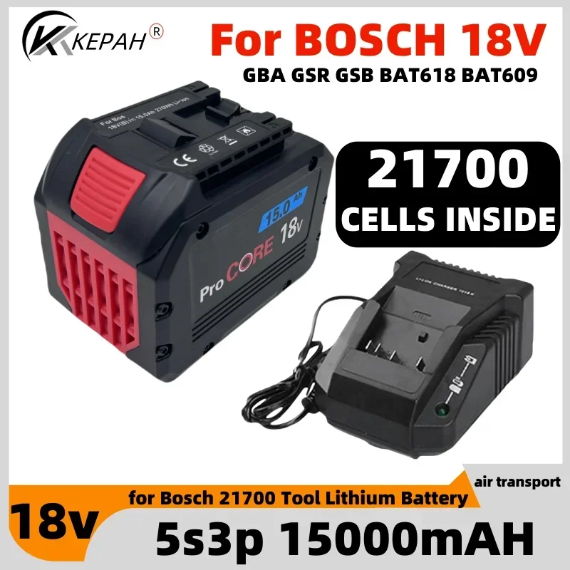 18V 15000 mAh pre Bosch Professional 18v 21700 Batéria procore 18V li-ion výmena za bat609 bat618 s BMS odolnými