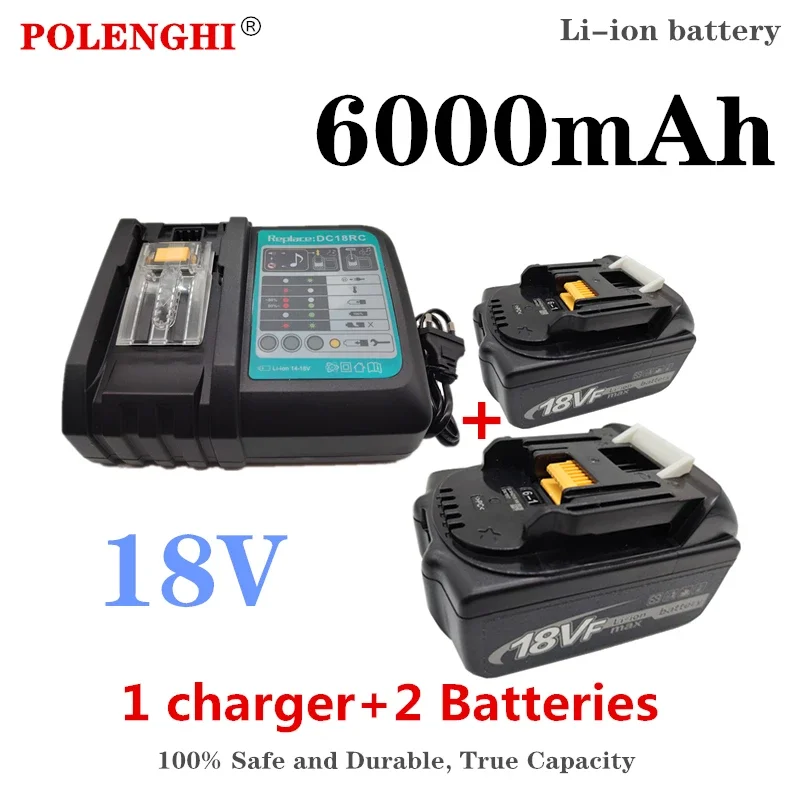 18V 6000 mAh nahrádza Makita, aby vymenil batériu LXT BL1860B BL1860 BL1850 Elektrický nástroj nabíjateľnú lítium-iónovú batériu+nabíjačka+nabíjačka