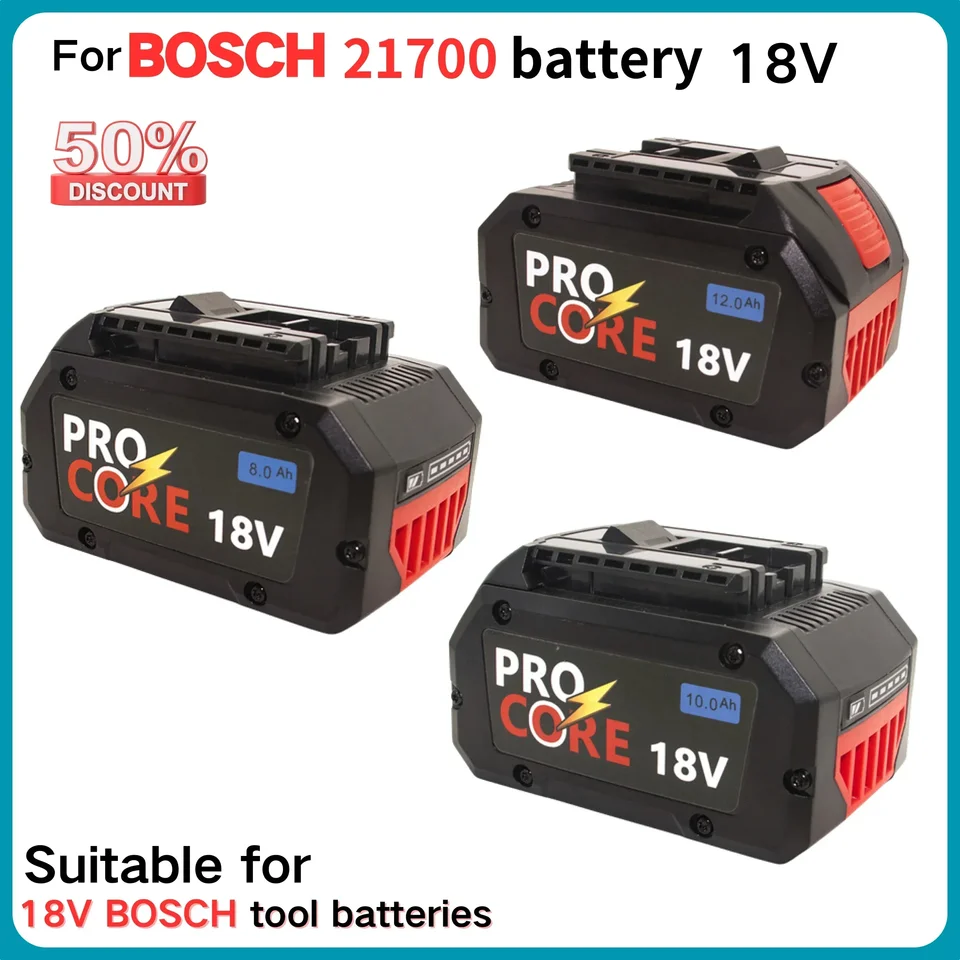 18V 8AH 12AH Procore Výmena batérie, pre Bosch 18V bezdrôtové nástroje BAT609 BAT618 GBA18V80 21700
