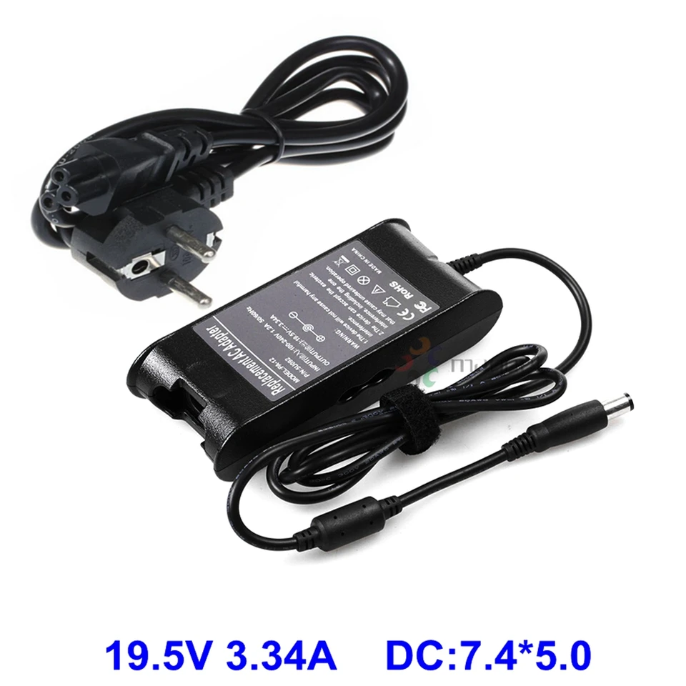 19,5V 3.34a 65W 7,4 mmx5,0 mm notebook nabíjačku adaptéra pre Dell Latitude D600 D610 D800 D820 napájací zdroj s striedavým káblom