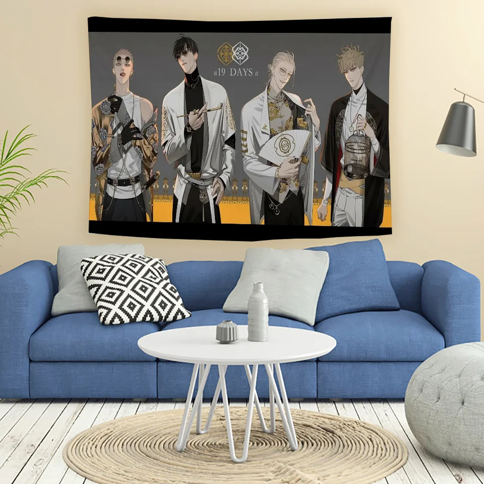 19 dní anime tapiséria ružová izba dekor dospievajúce dievča textíli