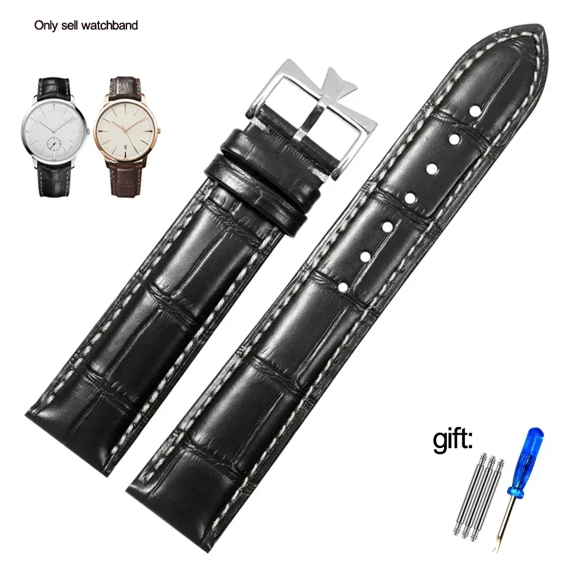 19 mm 20 mm 21 mm 22 mm Originálne kožené hodinky Nahradenie pre Vacheron Constantin Patrimony VC Black Blue Brown Cowhide Strap