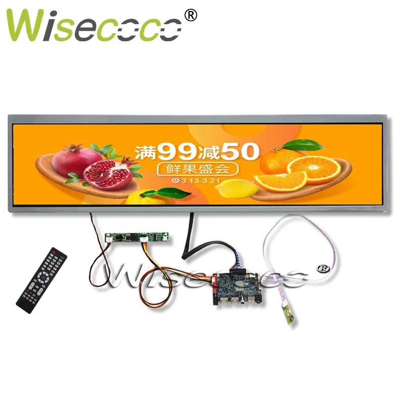 19 palcov 1920x360 IPS Digitálne značenie displej Stretch Bar LCD Display Gaming Console Supermarket Scvaf Scvaf