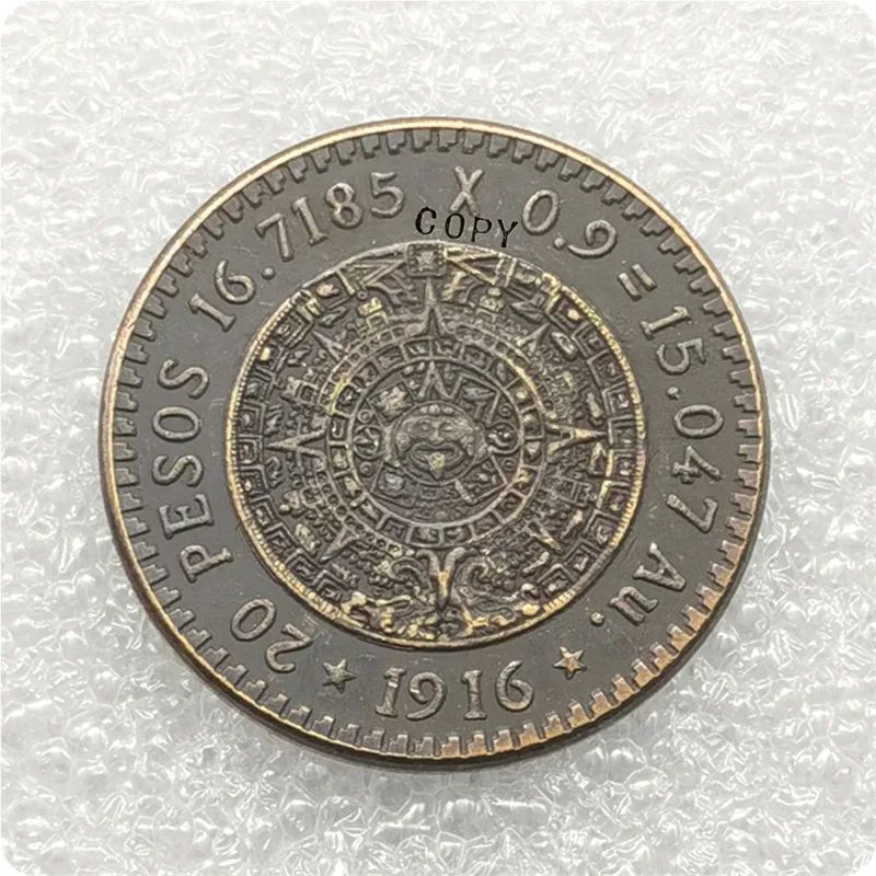 1916 Mexiko 20 pesos copy coin