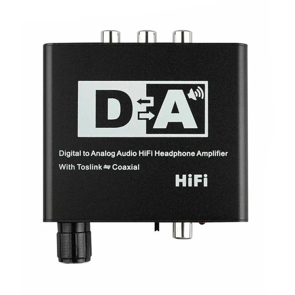 192 kHz digitálny optický koaxiálny toslink s analógom RCA 3,5 mm zvukový HIFI prevodník s SPDIF