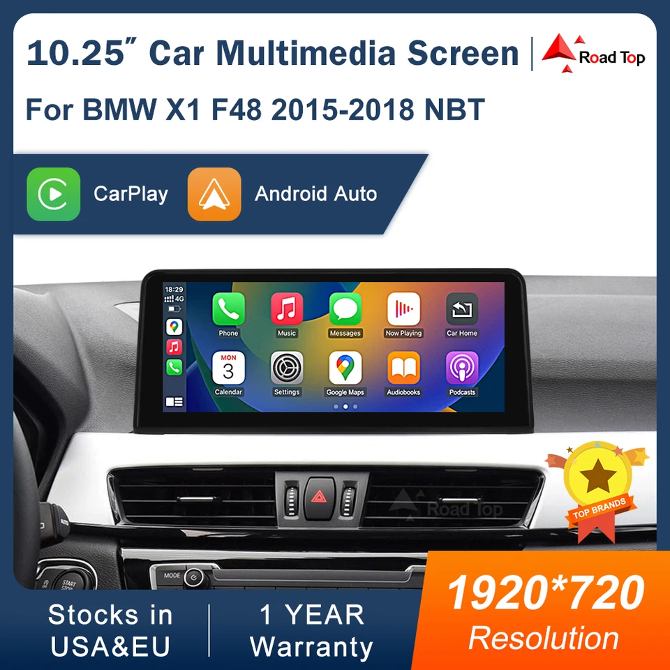 1920*720 Multimediálny displej pre BMW X1 F48 2015-2018 NBT Touch Screen Wireless CarPlay Android Auto
