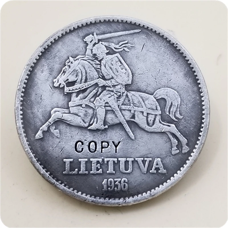 1936 Litva 10 litu (Vytautas) Copy Coin