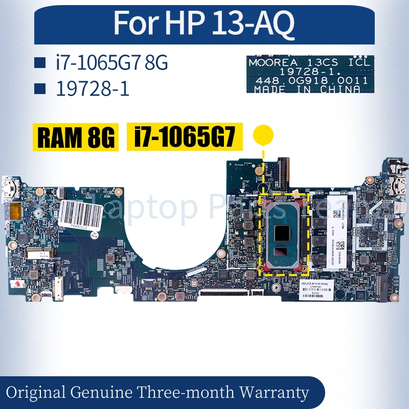 19728-1 pre HP Envy 13-AQ Laptop Mainboard L70927-601 L72584-601 L70927-601 I5-1035G1 I7-1065G7 8G RAM Notebook Motterboard Motherboard Motherboard